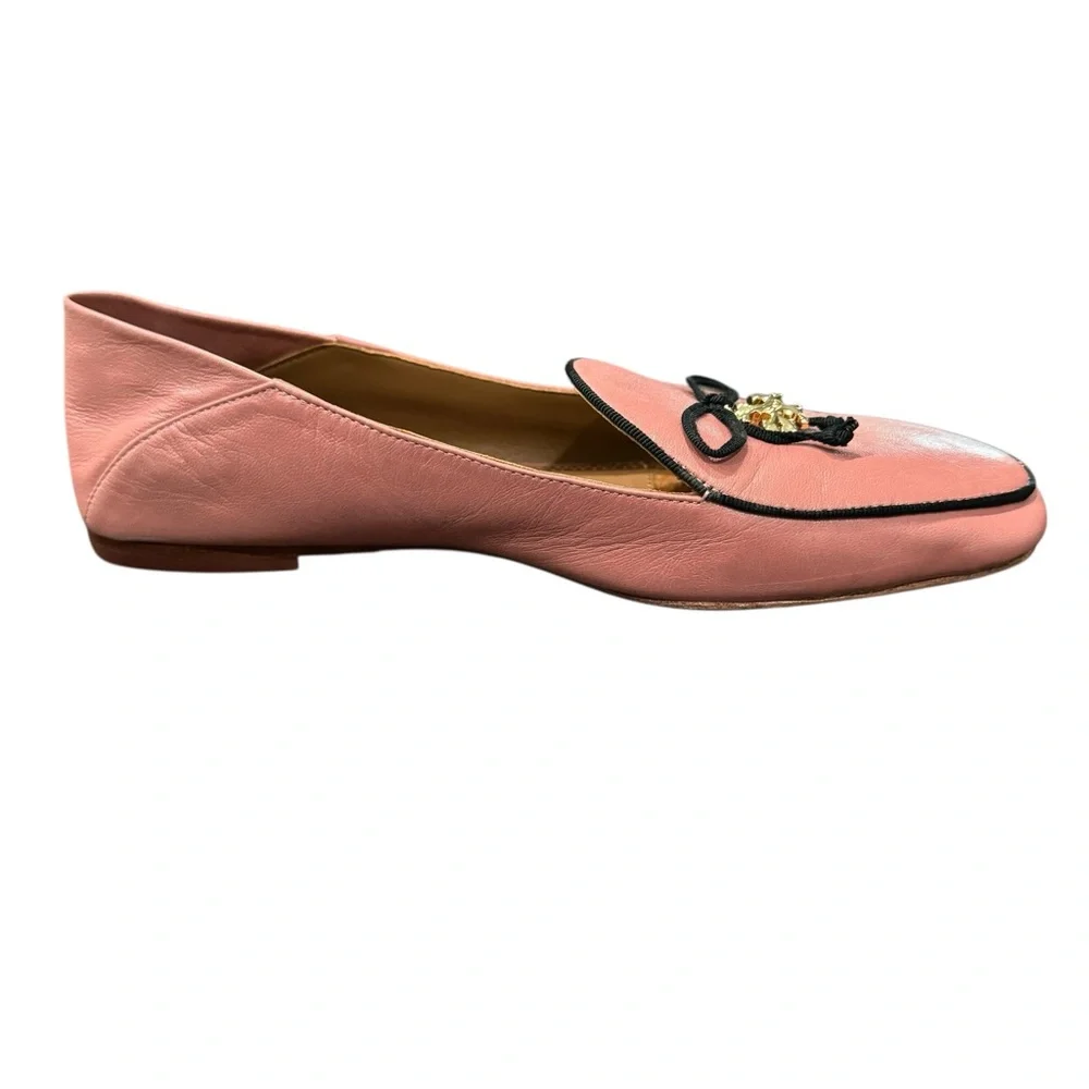 Tory Burch Charm Loafers Flats Rosa